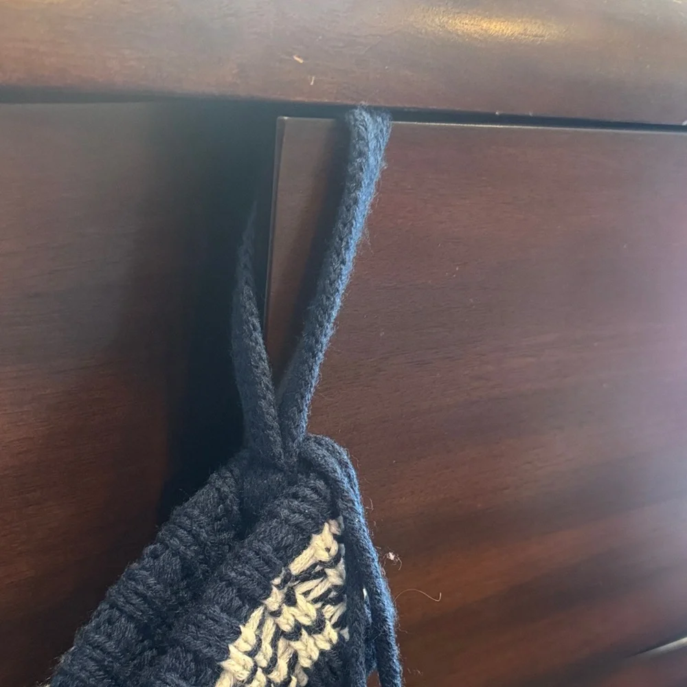 Target Navy and Cream Holiday Stocking